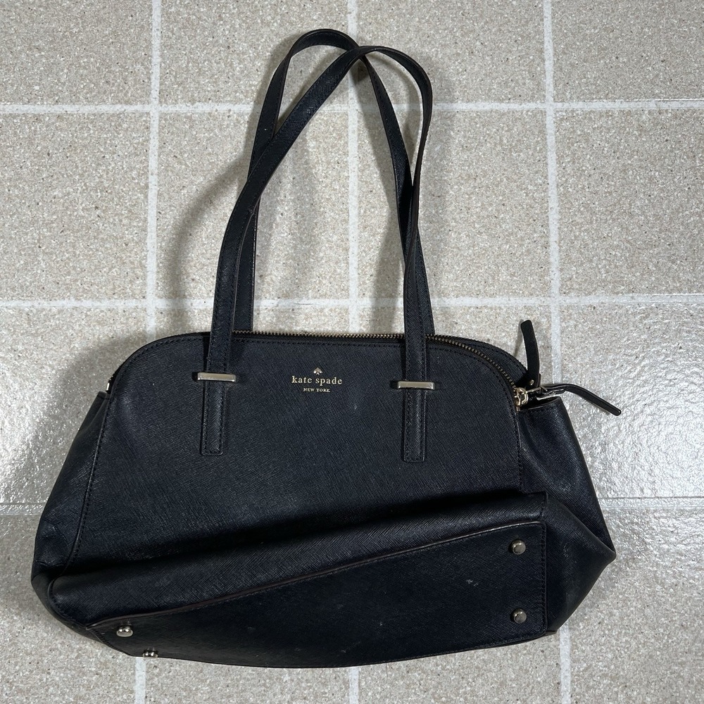 Kate Spade Cedar Street Elissa Leather Shoulder Bag Tote Purse, Black